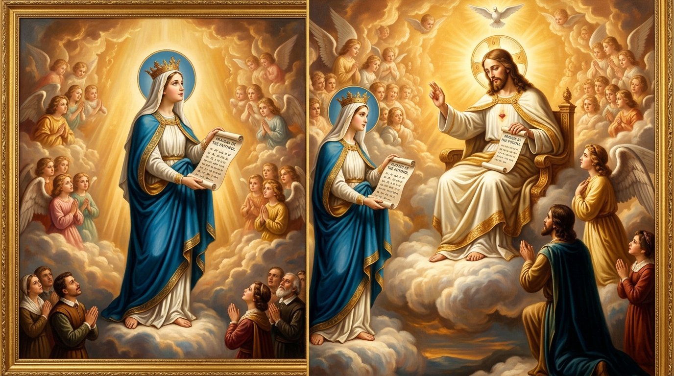 Pessoa rezando o Santo Terço com fervor